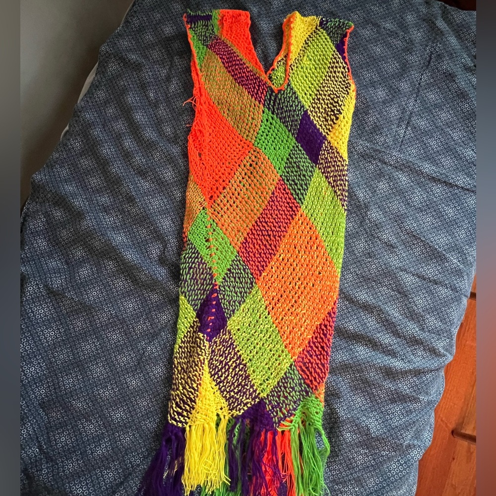 Colorful Knit Sleeveless Dress